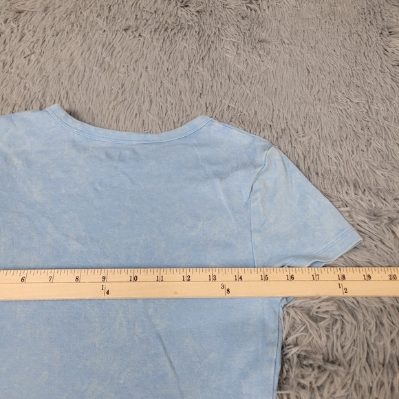 So Girls Large Blue Cap Sleeve Short Tee Crew Neck Top - Picture 5 of 7